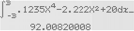 Integral01 Taschenrechneranzeige