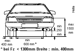 Tagfahrlicht Anrodnung