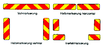 Heckmarkierung Zugfahrzeug